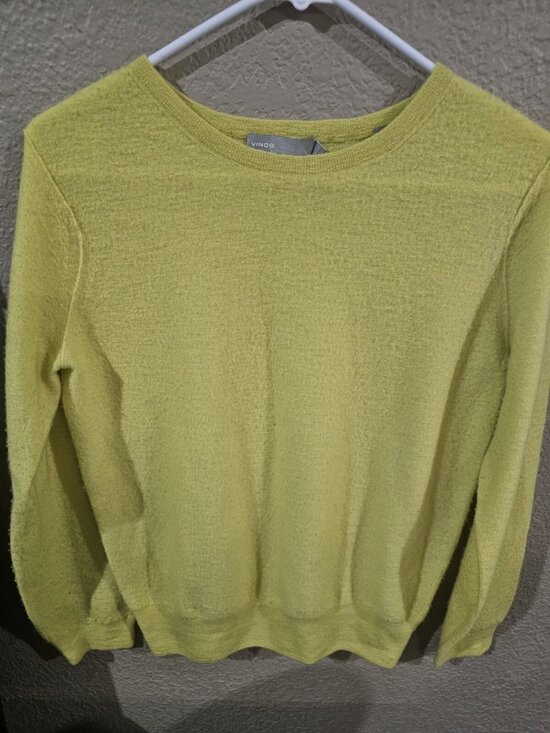Vince Sweaters - Vince 100% Cashmere Yellow Pullover Sweater Women's XS